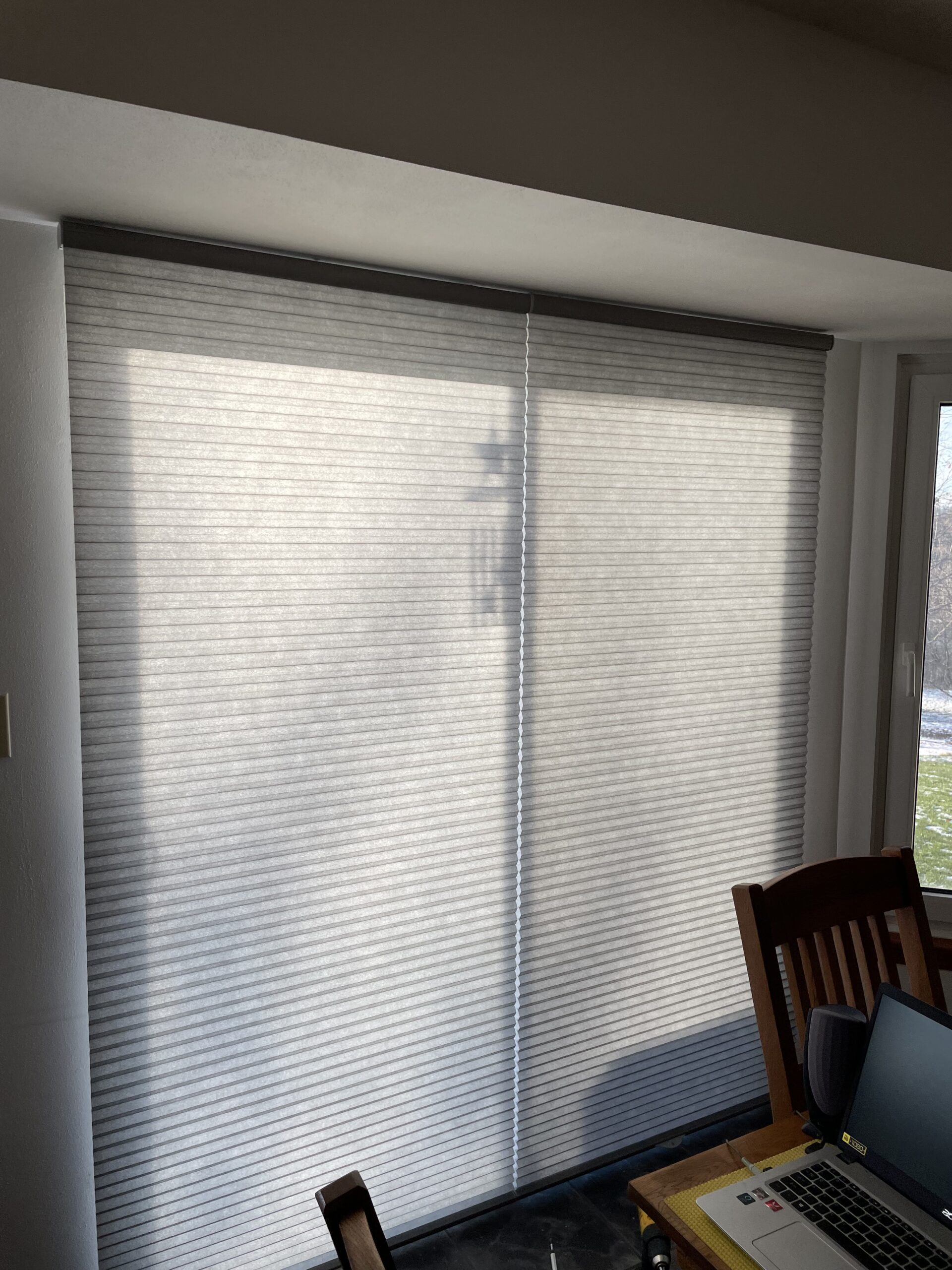Residential window treatment project photographed after installation