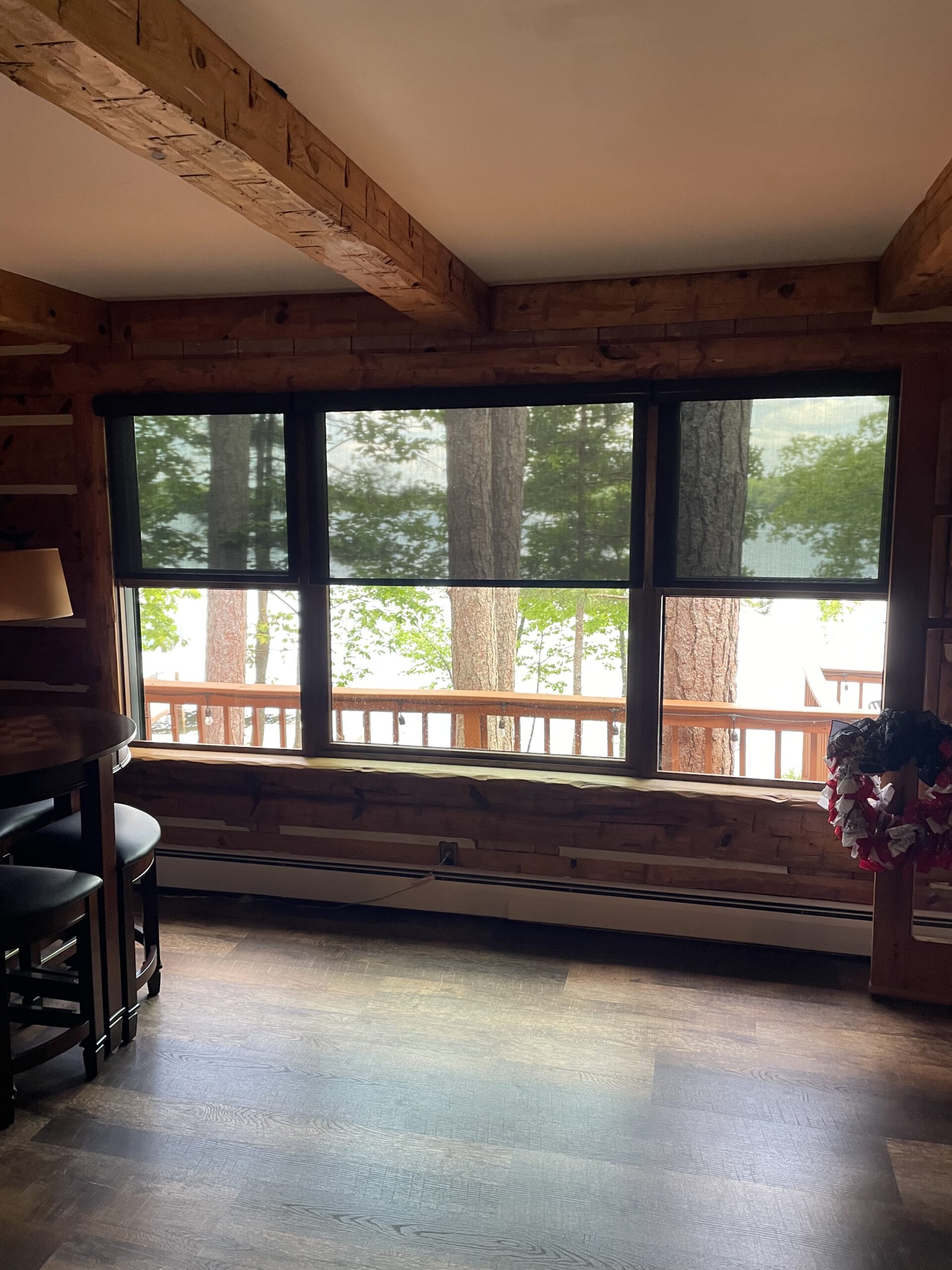 Window treatment installation photographed as part of the live Blinds By Valeri portfolio